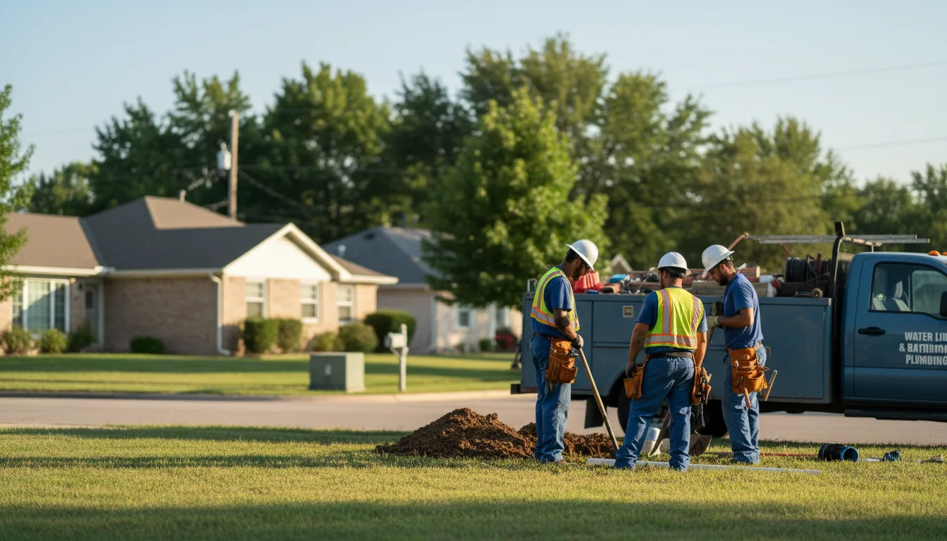 Residential water line and bathroom plumbing service in Lopez, PA